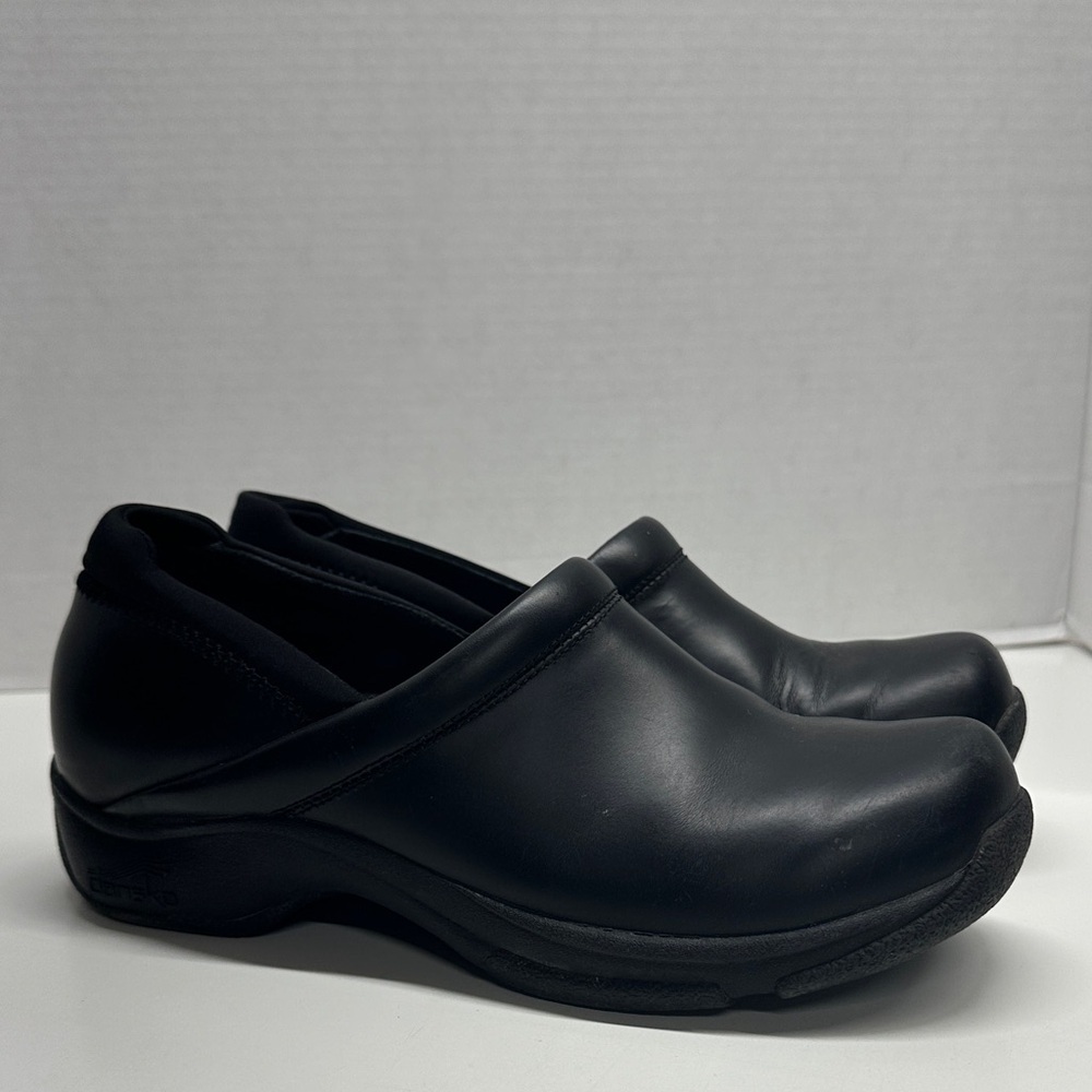 Dansko Kelsey Clogs Leather Slip Resistant Work Shoes Black Women's Size 40 / 10